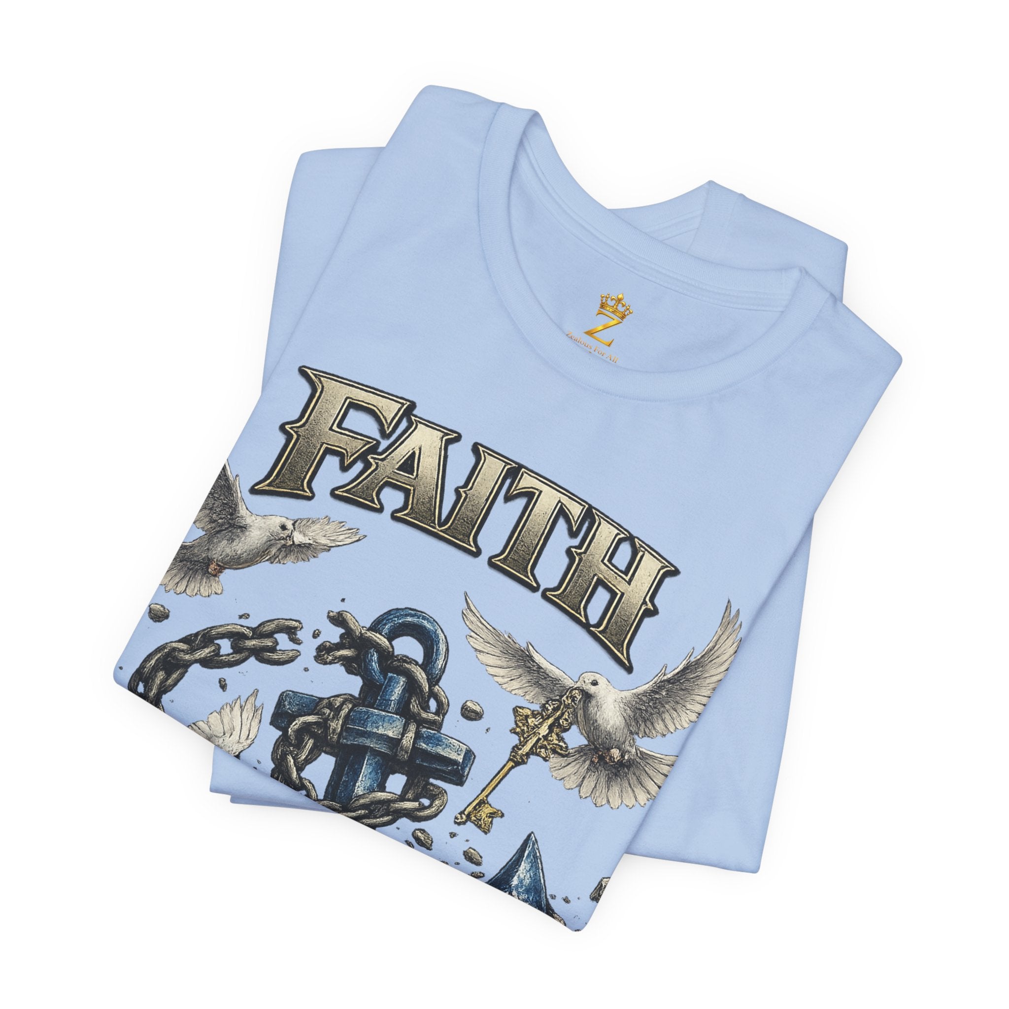 Faith Prevails T‑Shirt (Blue Anchor) Printify