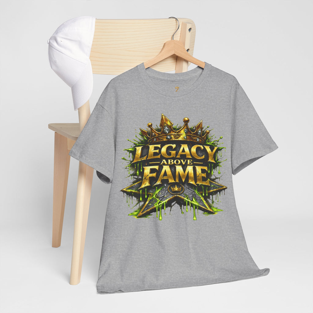 Adult Legacy Above Fame Graphic T-Shirt (Lime Green Drip) - Zealous For All