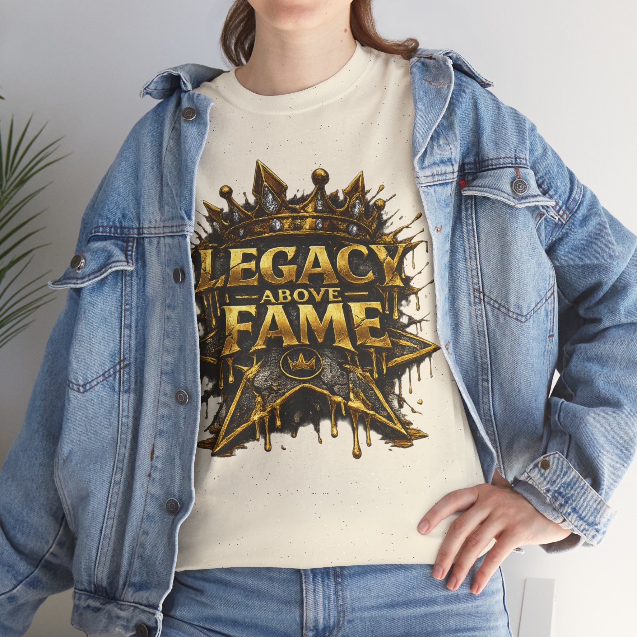 Adult Legacy Above Fame Graphic T-Shirt (Gold Drip) - Zealous For All