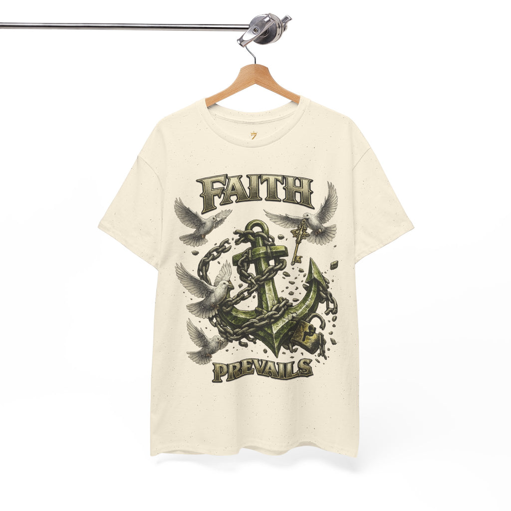 Adult Faith Prevails Anchor T-Shirt (Green Anchor) Printify