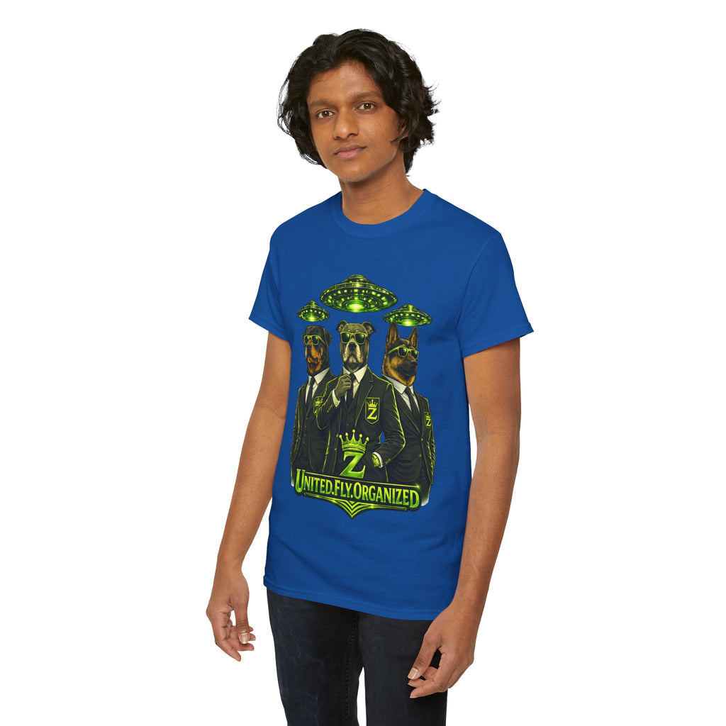 Adult "United. Fly. Organized." Graphic Tee (Lime Green) Printify