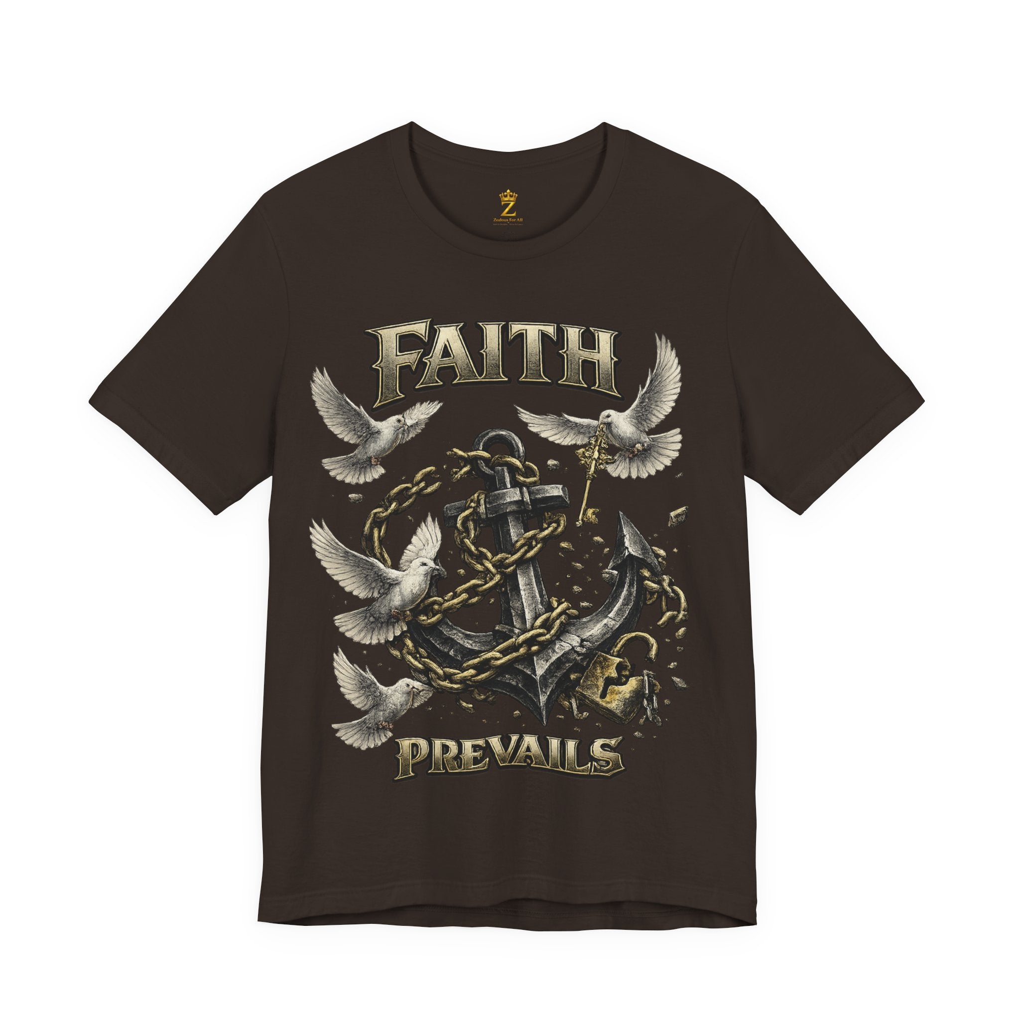 Faith Prevails T‑Shirt (Black Anchor) Printify