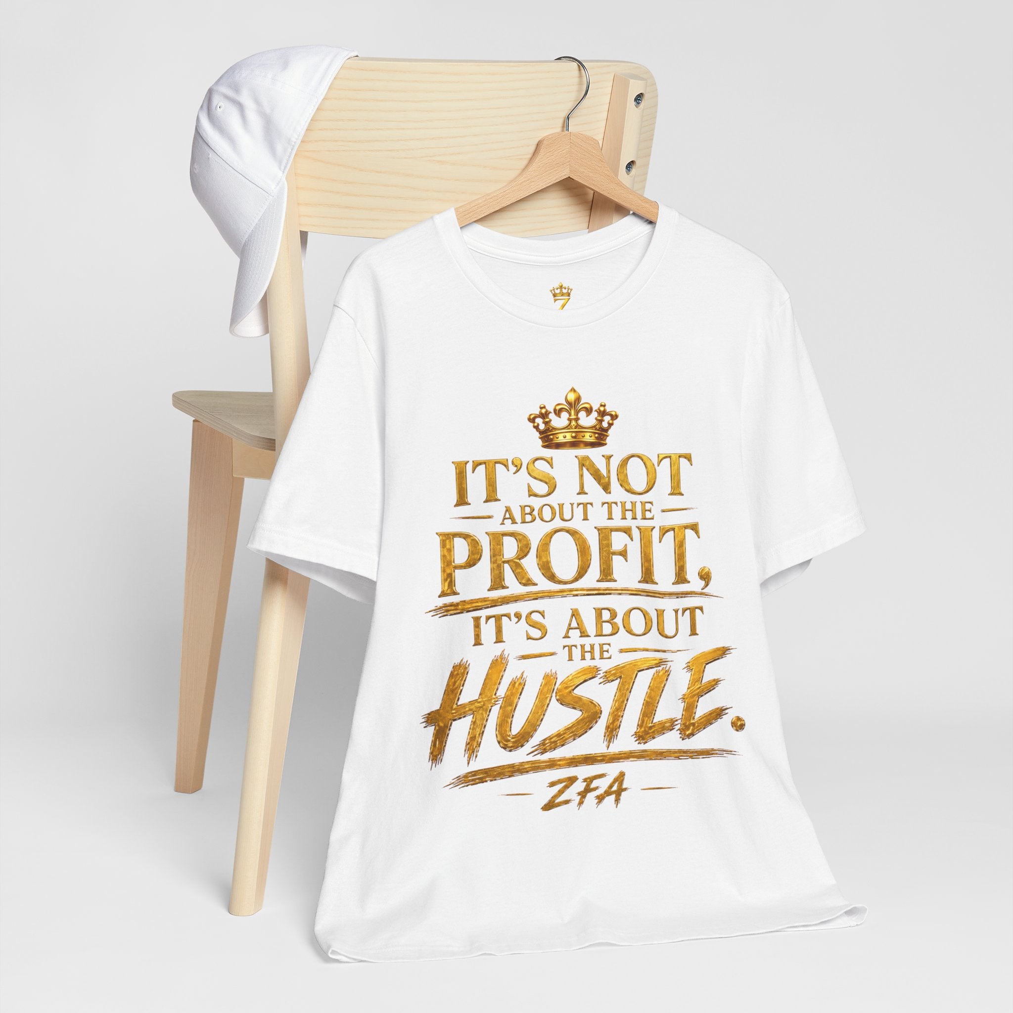 "It's Not About the Profit, It's About the Hustle" Motivational T‑Shirt