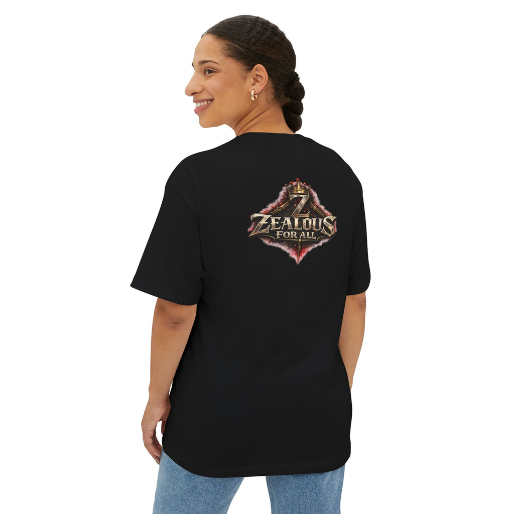 Adult *Oversized* Discipline Over Emotions Graphic Tee (Red Heart) - Zealous For All