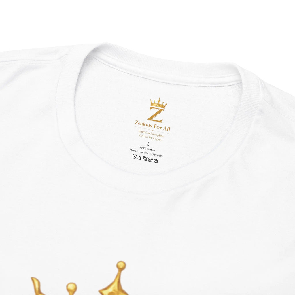 Unisex Zealous For All T-Shirt (Gold Logo (with Back logo) T-shirt) Printify