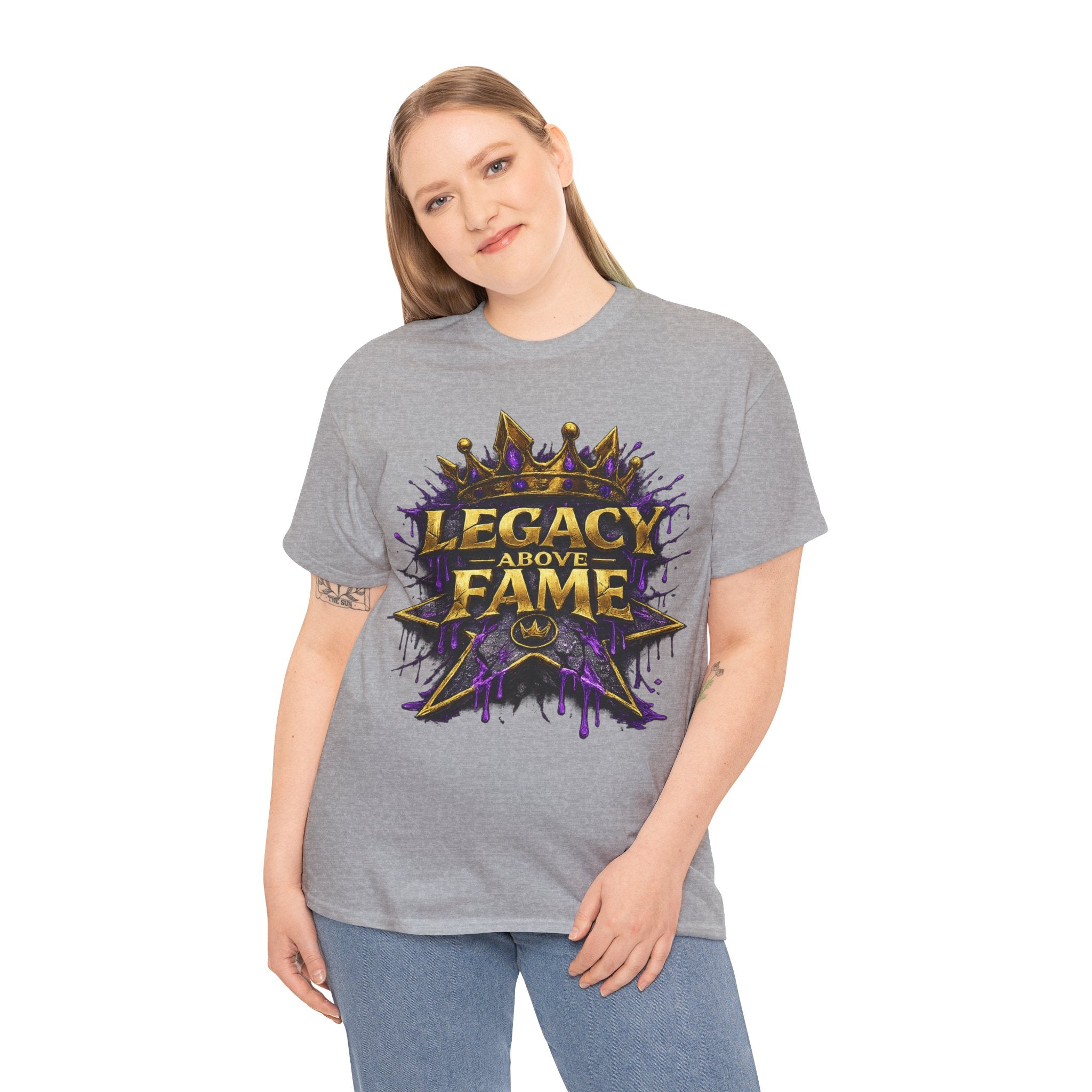 Adult Legacy Above Fame Graphic T-Shirt (Purple Drip) - Zealous For All