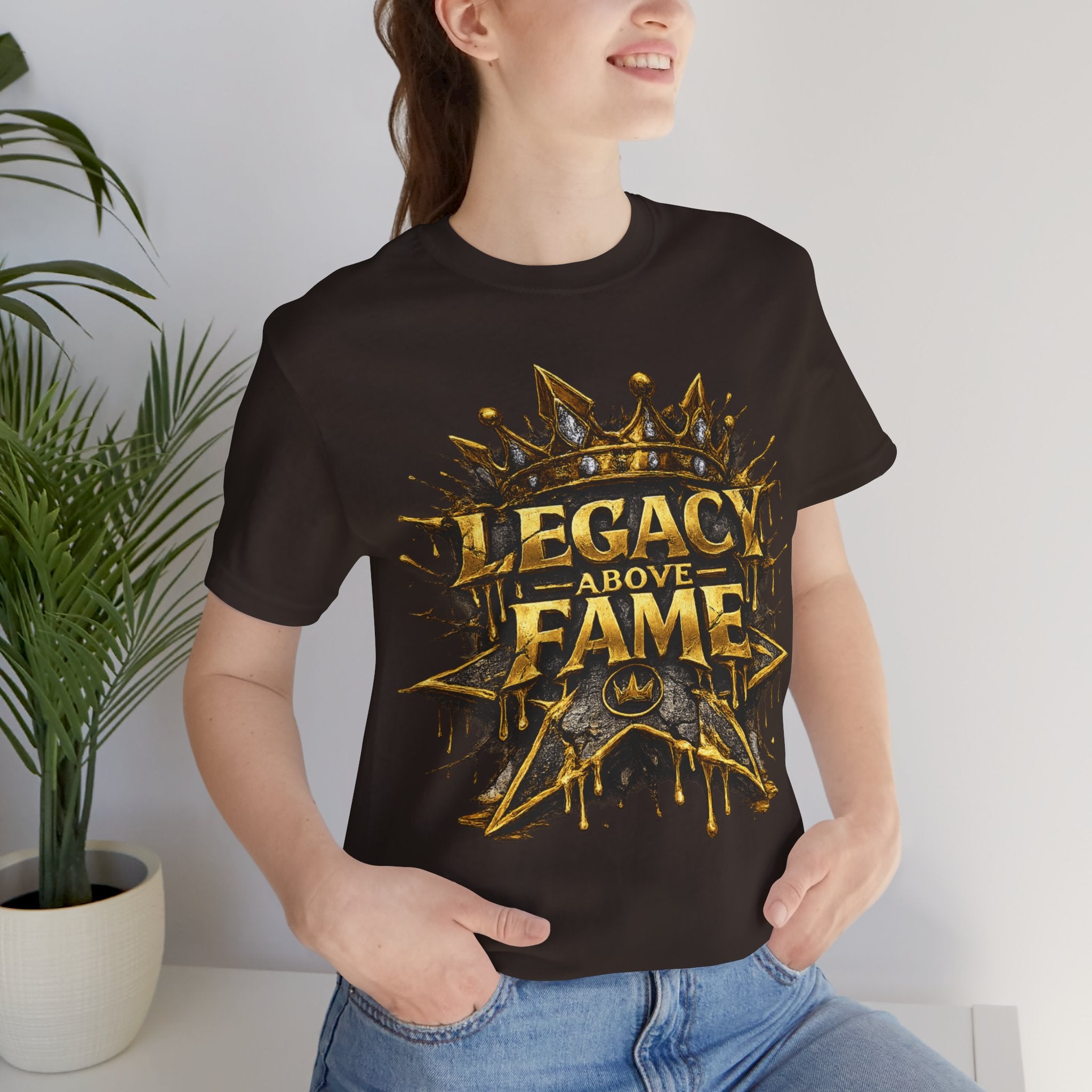COMING SOON... Legacy Above Fame Graphic Tee (Gold Crown) Printify