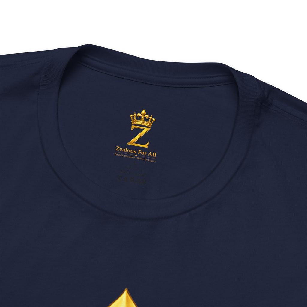 Unisex Zealous For All T-Shirt (Gold Logo) Printify