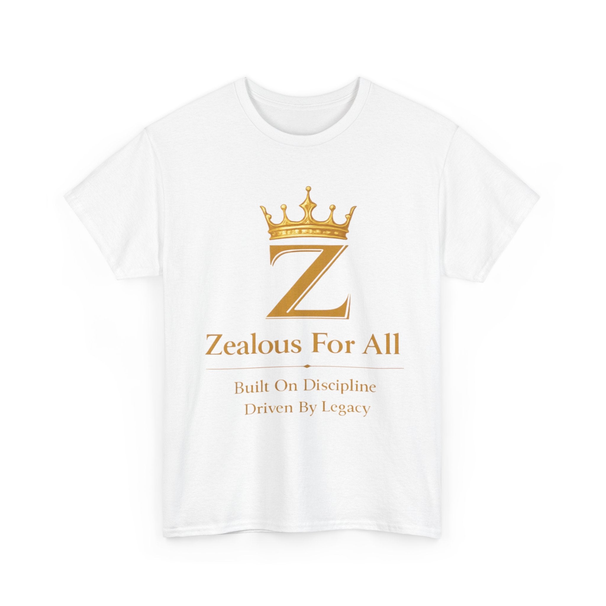 Unisex Zealous For All T-Shirt (Gold Logo) Printify