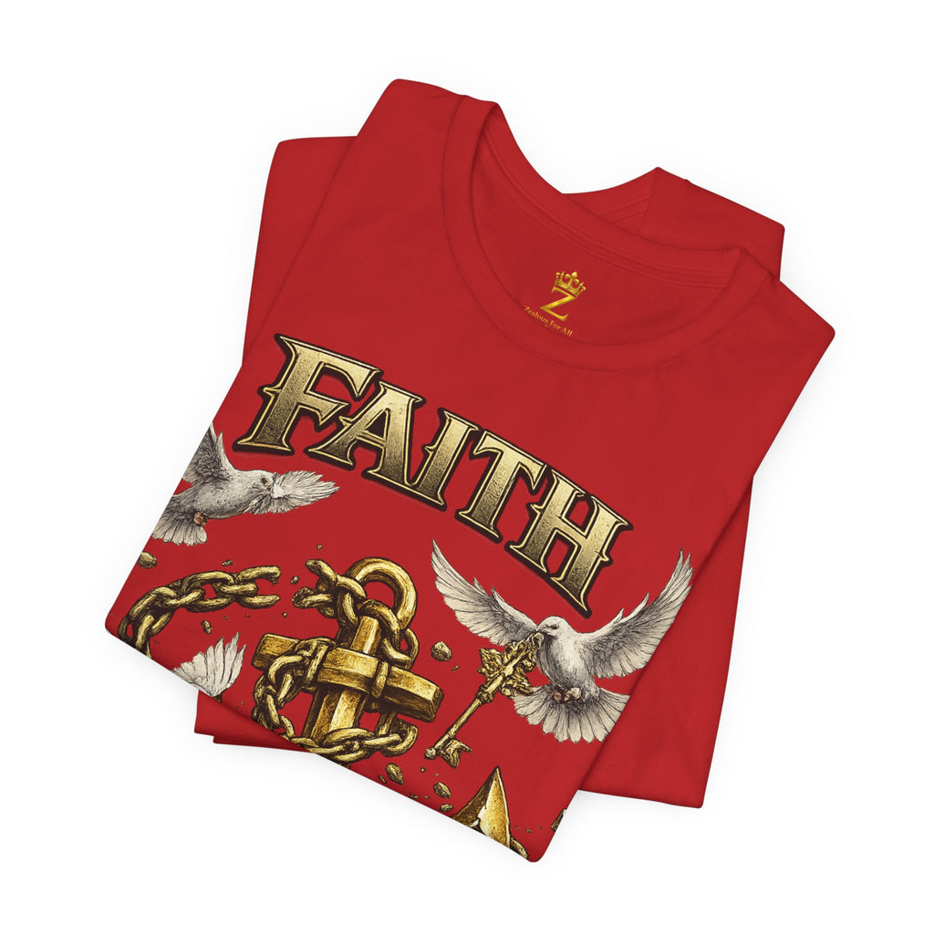 Faith Prevails T‑Shirt (Gold Anchor) Printify