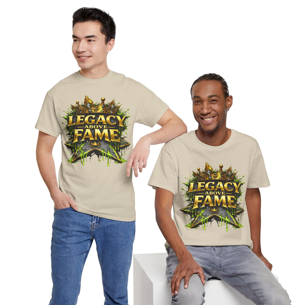 Adult Legacy Above Fame Graphic T-Shirt (Lime Green Drip) - Zealous For All