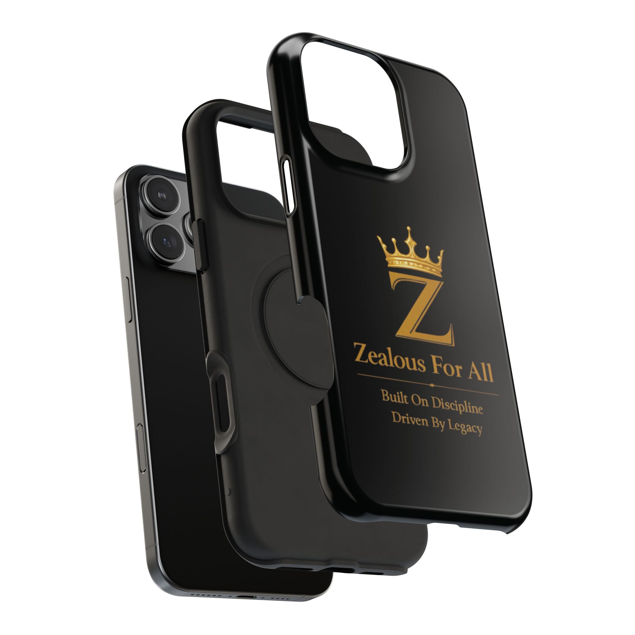 Phone Case — "Zealous For All" Gold Crown Impact-Resistant Case Printify