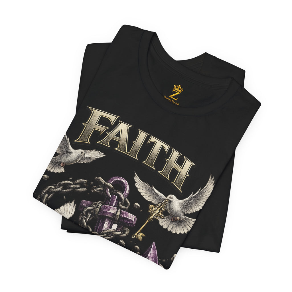 Faith Prevails T‑Shirt (Purple Anchor) Printify