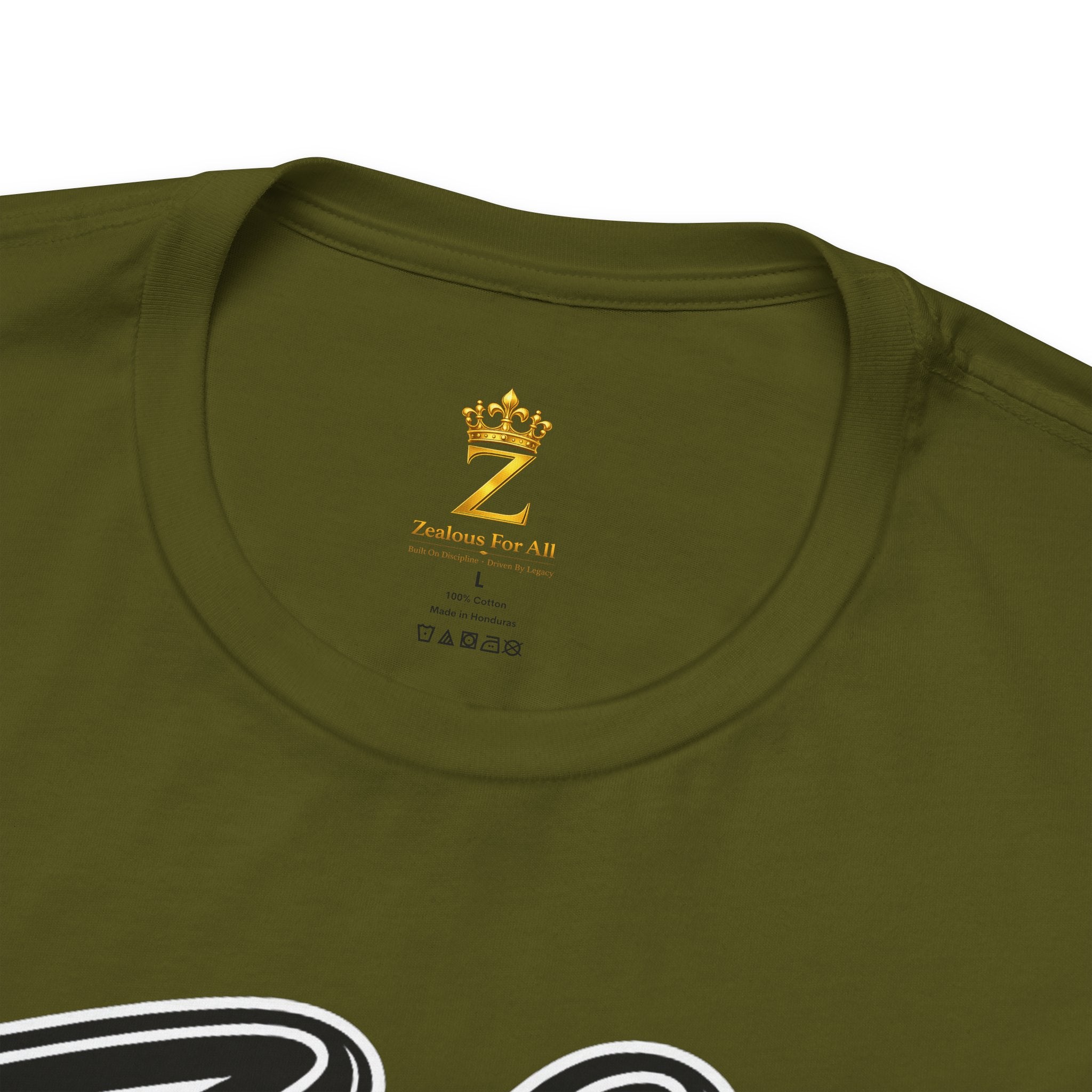 Zealous For All Graphic T-Shirt (Black Logo) Printify