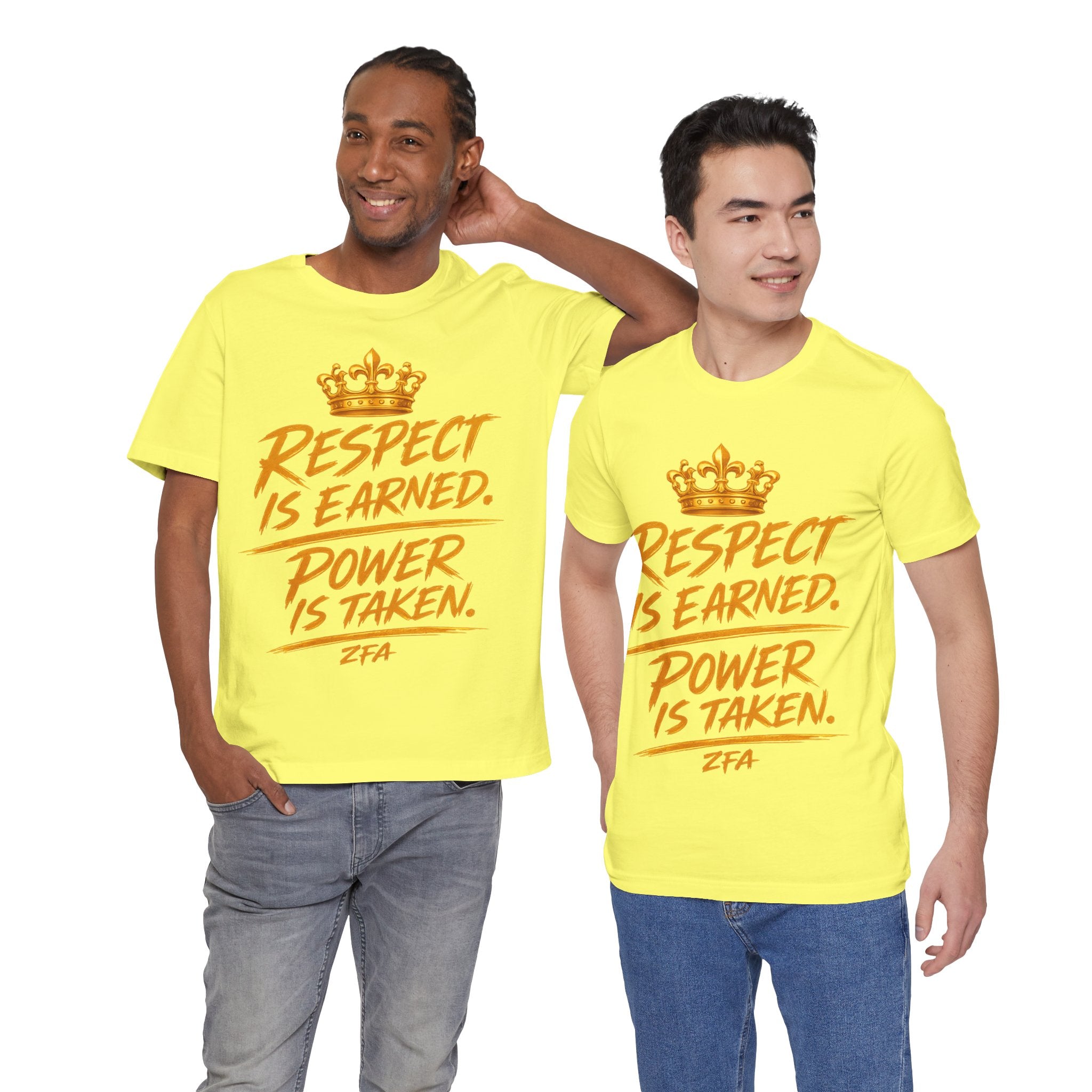 Respect Is Earned Power Is Taken T‑Shirt — Motivational Crown Graphic Tee