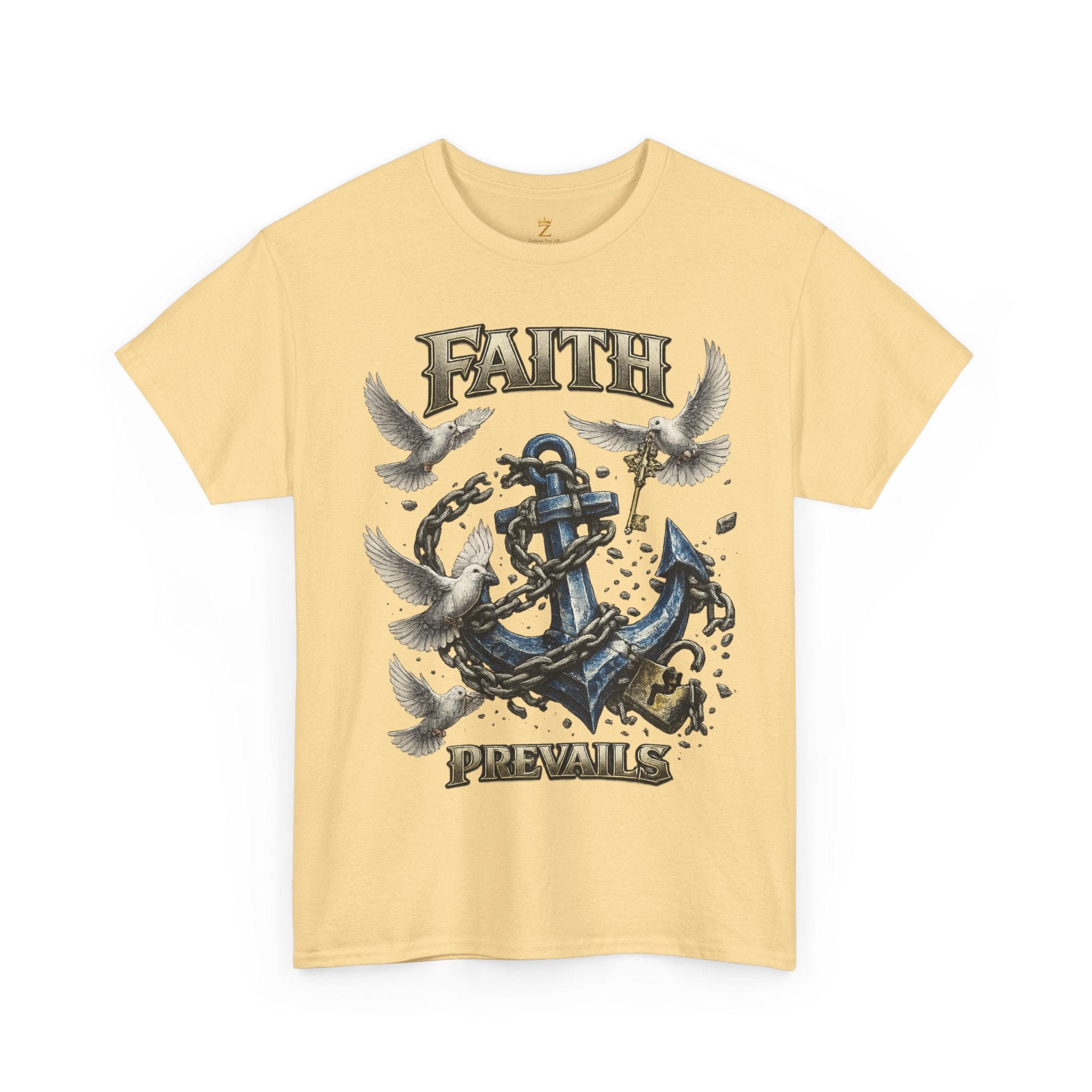 Adult Faith Prevails T‑Shirt (Blue Anchor) Printify