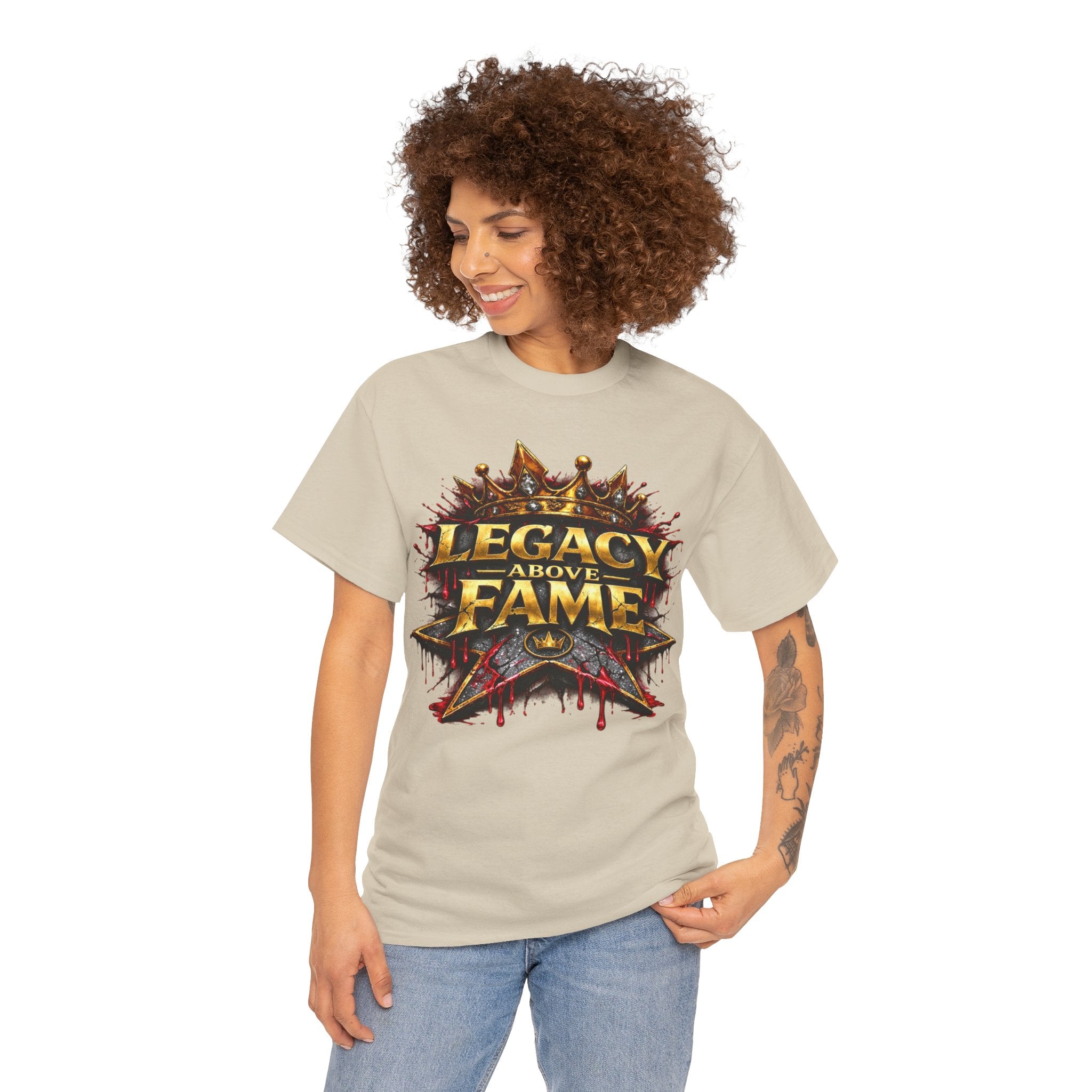 Adult Legacy Above Fame Graphic T-Shirt (Red Drip) - Zealous For All