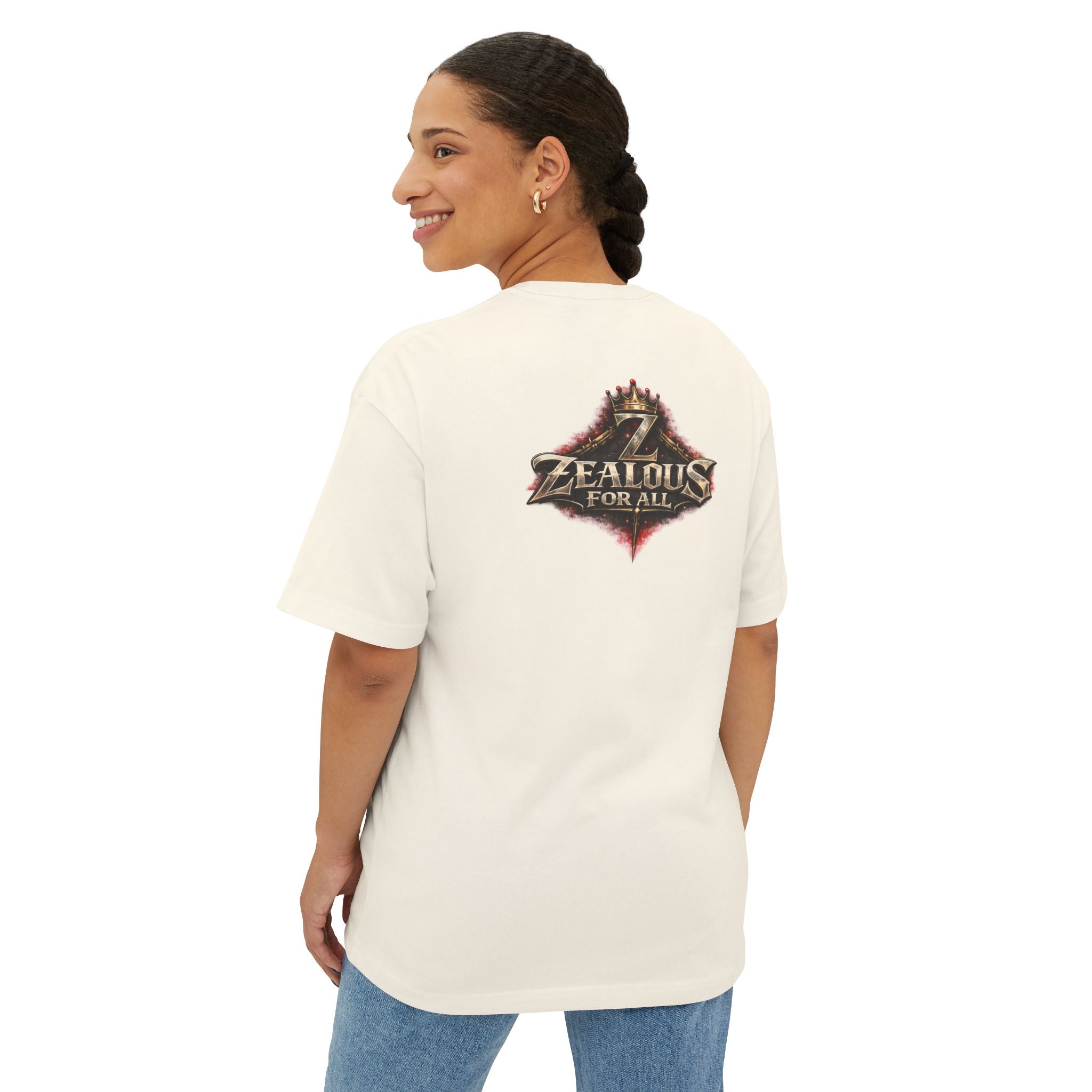 Adult *Oversized* Discipline Over Emotions Graphic Tee (Red Heart) - Zealous For All