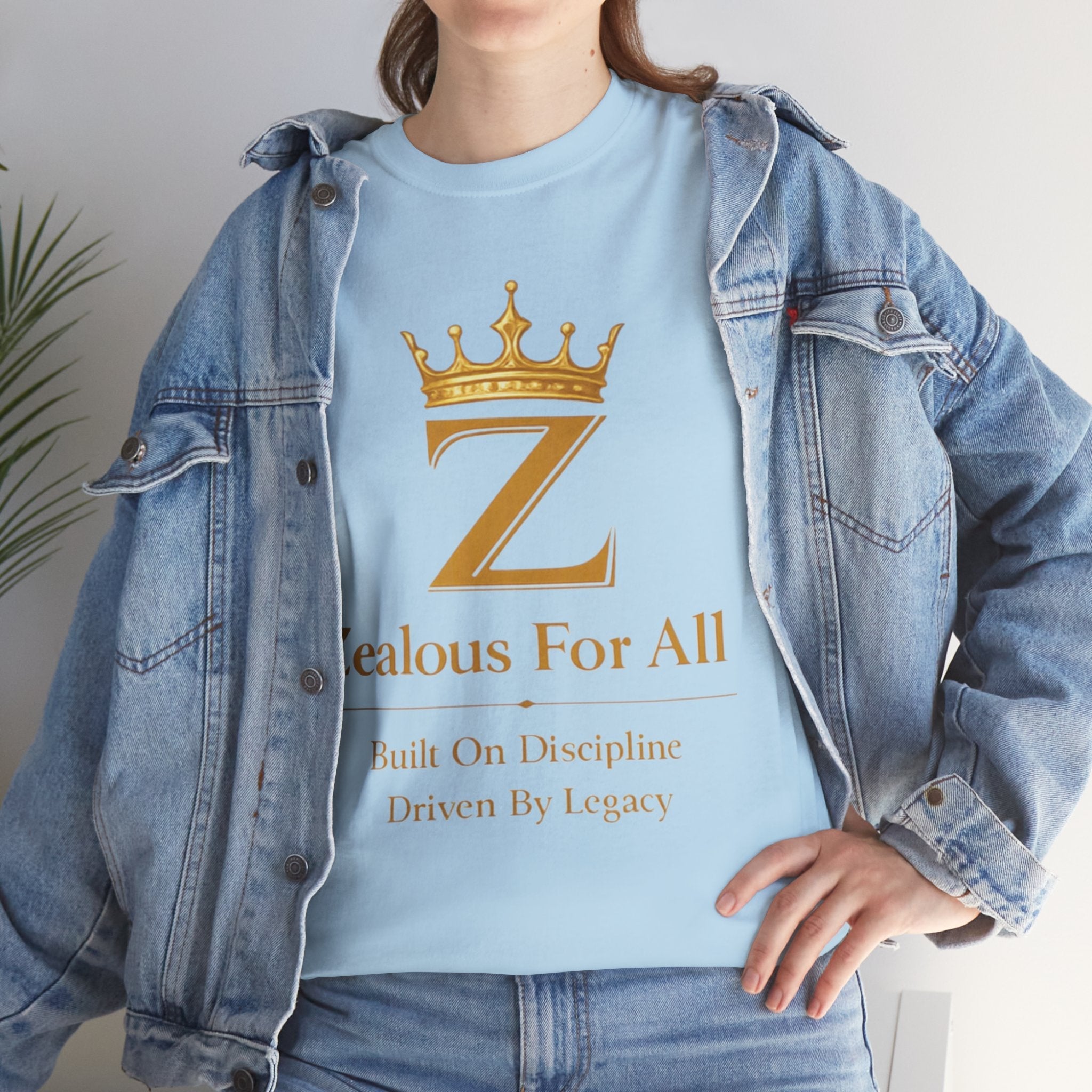 Unisex Zealous For All T-Shirt (Gold Logo) Printify
