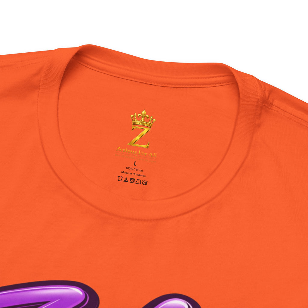 Zealous For All Graphic T-Shirt (Purple Logo) Printify