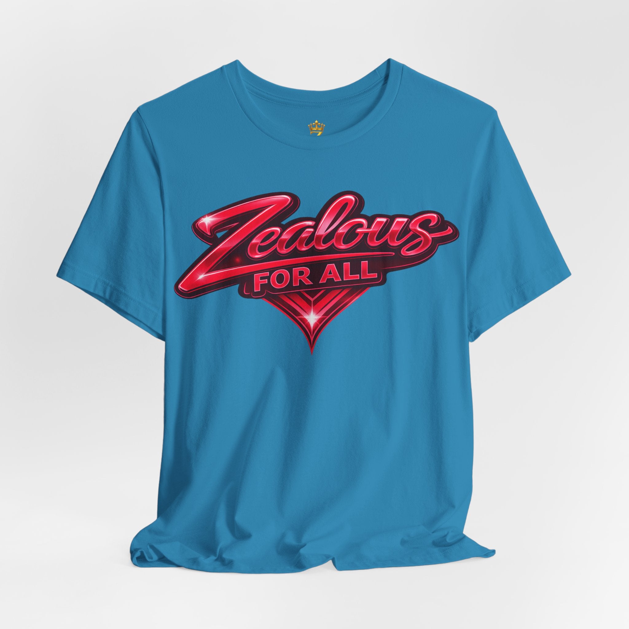 Zealous For All Graphic T-Shirt (Red Logo) Printify