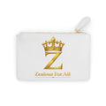 ZFA Clutch Bag — 'Zealous For All' Gold Crown Logo Leather Wristlet Printify
