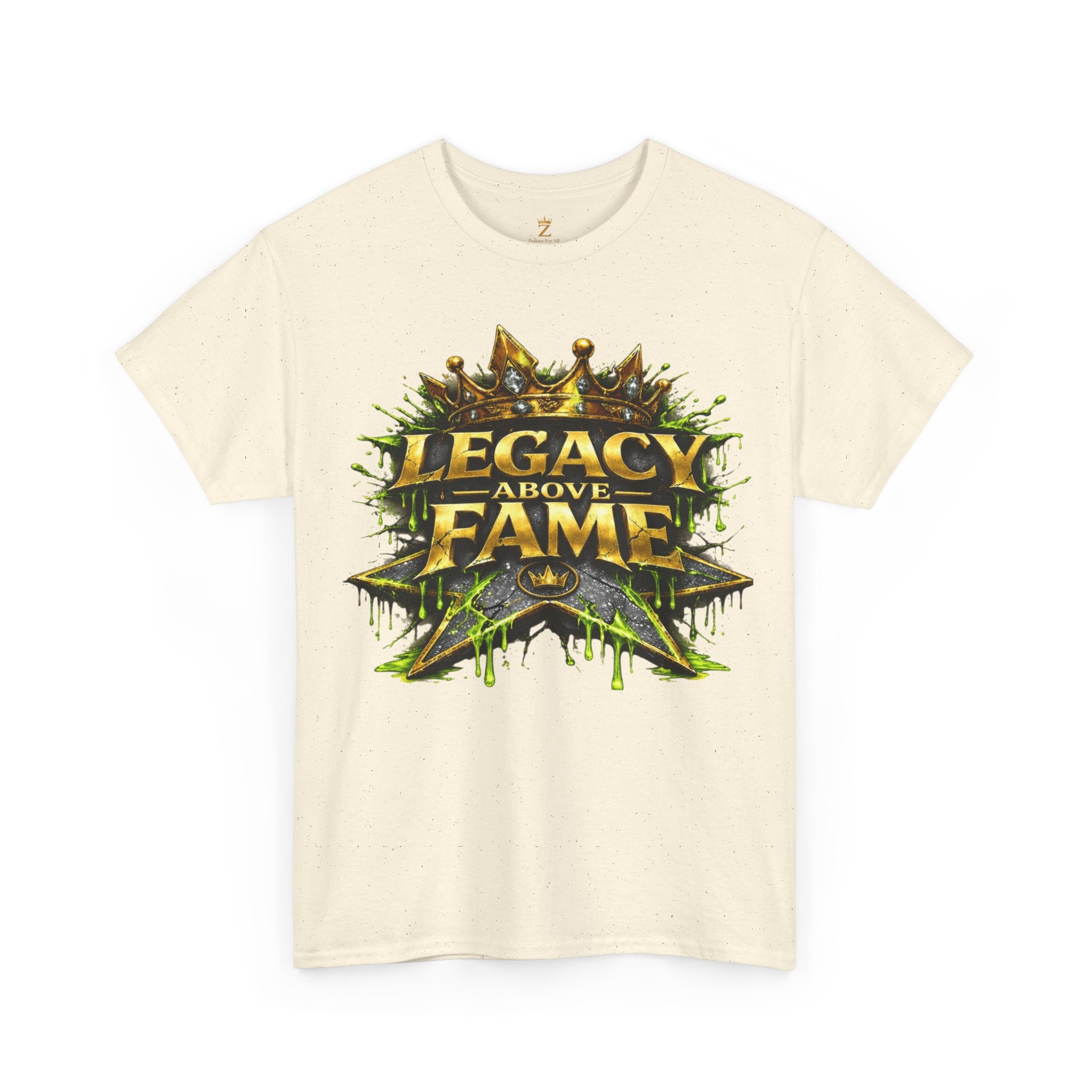 Adult Legacy Above Fame Graphic T-Shirt (Lime Green Drip) - Zealous For All