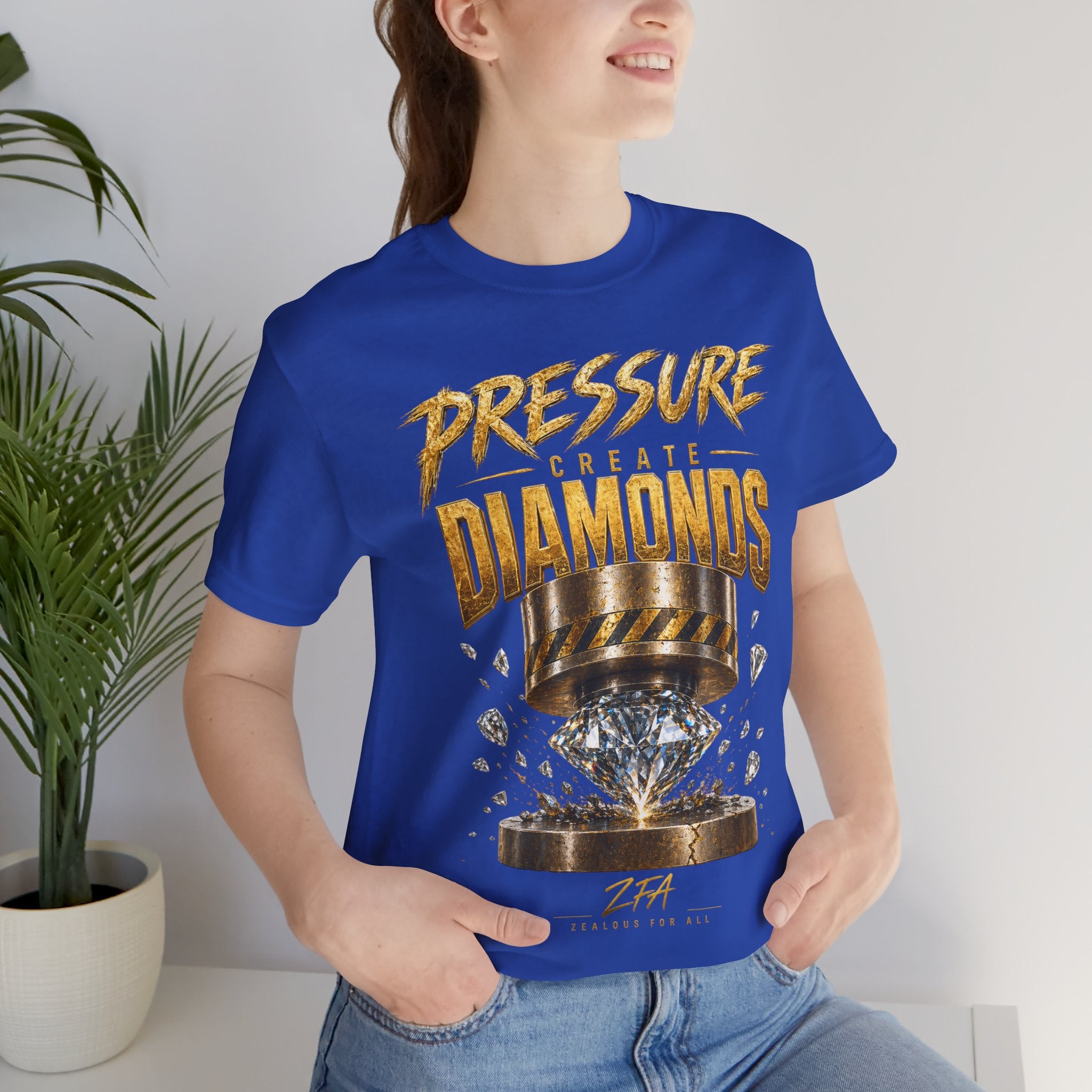 Pressure Create Diamonds T-Shirt — Motivational Graphic Tee