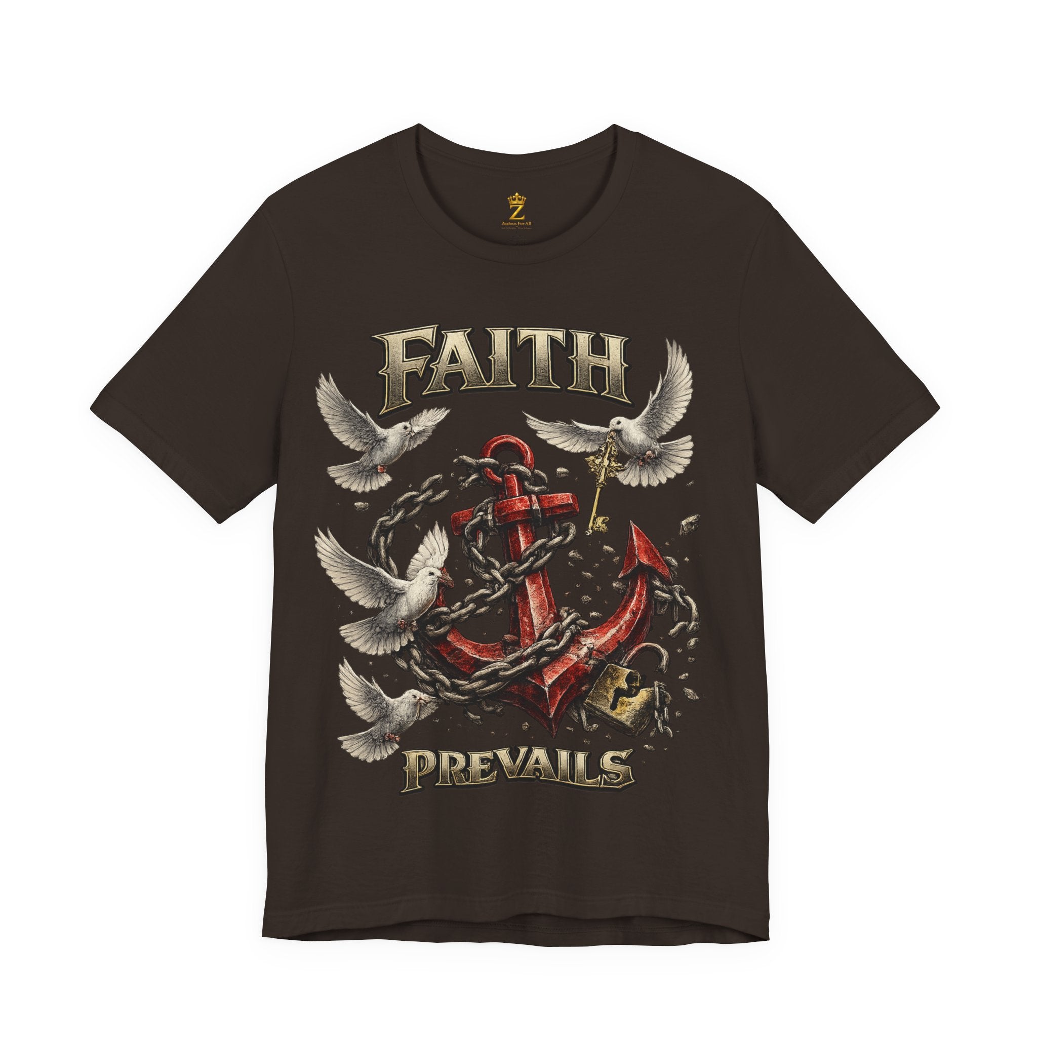 Faith Prevails T‑Shirt (Red Anchor) Printify