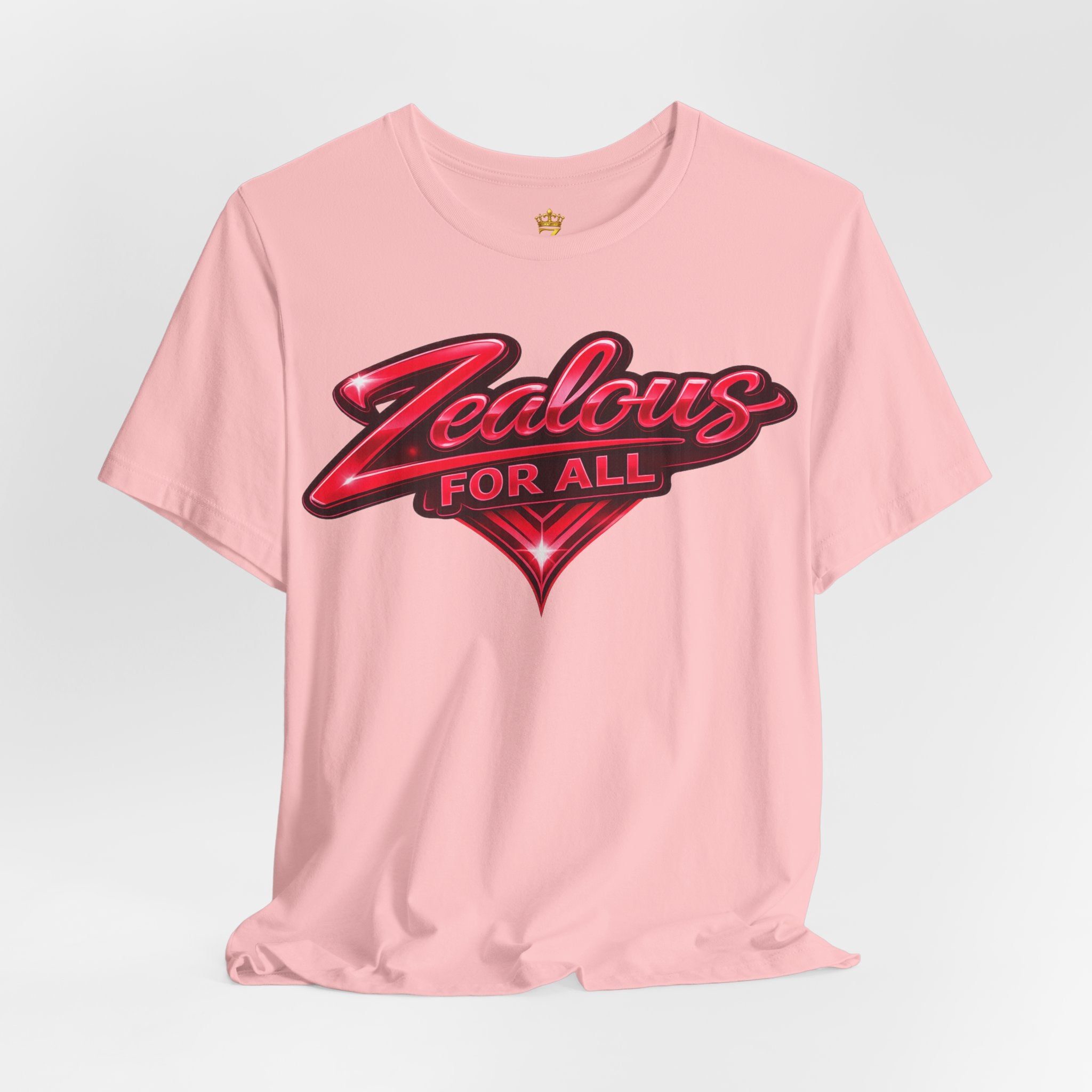 Zealous For All Graphic T-Shirt (Red Logo) Printify