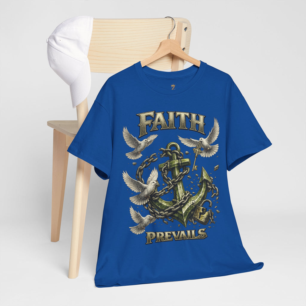 Adult Faith Prevails Anchor T-Shirt (Green Anchor) Printify