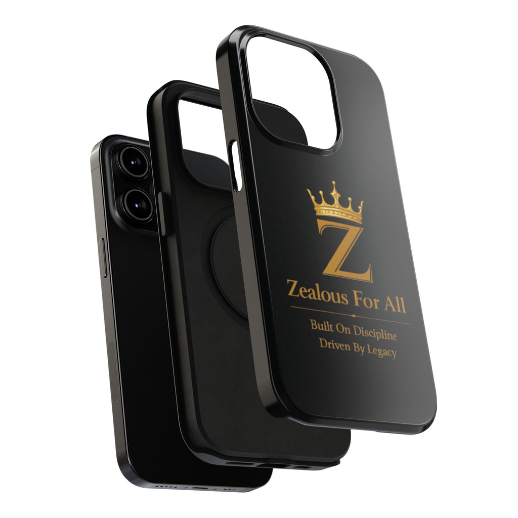 Phone Case — "Zealous For All" Gold Crown Impact-Resistant Case Printify