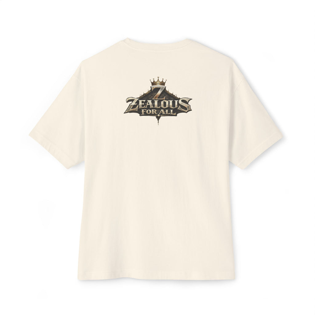 Adult *Oversized* Discipline Over Emotions Graphic Tee (Black Heart) - Zealous For All