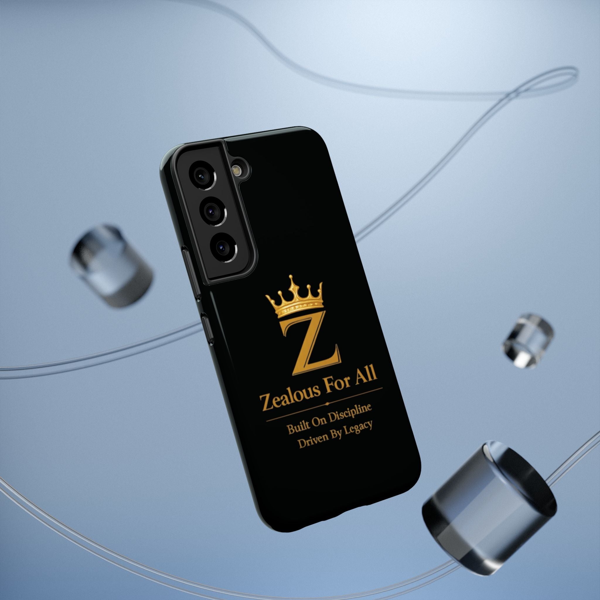 Phone Case — "Zealous For All" Gold Crown Impact-Resistant Case Printify