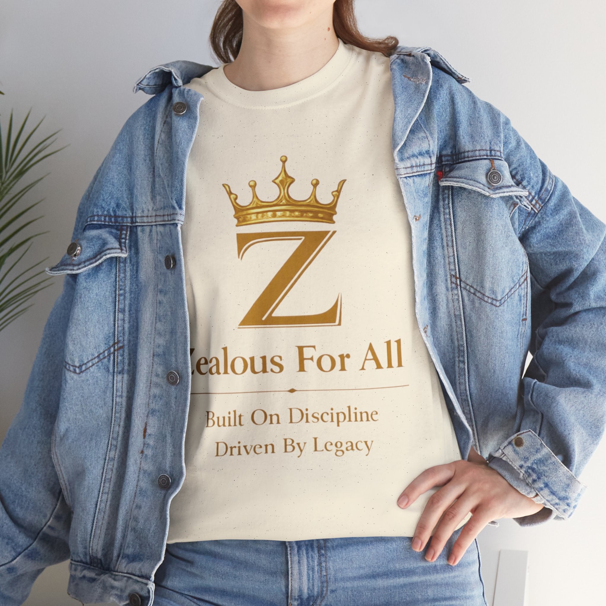 Unisex Zealous For All T-Shirt (Gold Logo (with Back logo) T-shirt) Printify