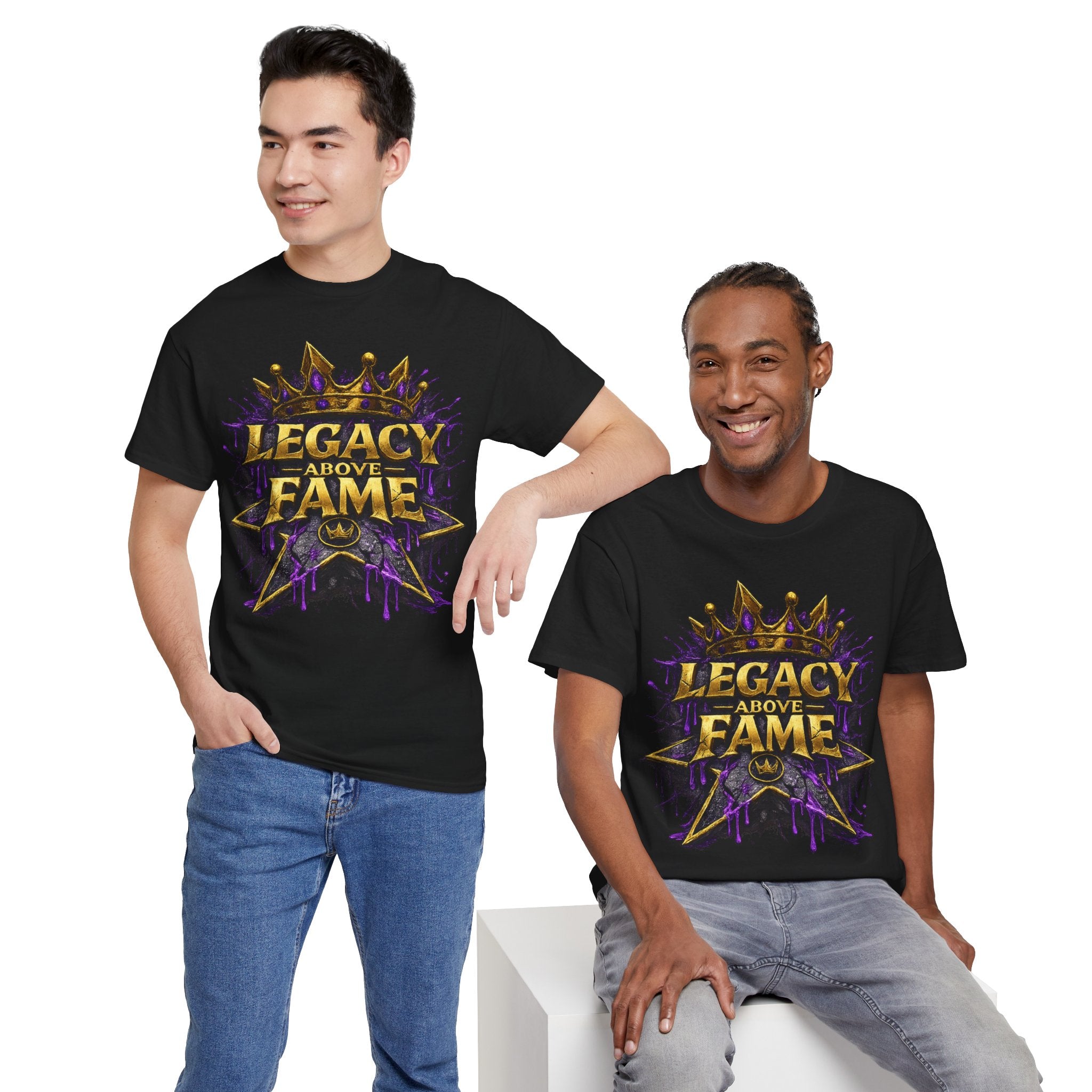 Adult Legacy Above Fame Graphic T-Shirt (Purple Drip) - Zealous For All