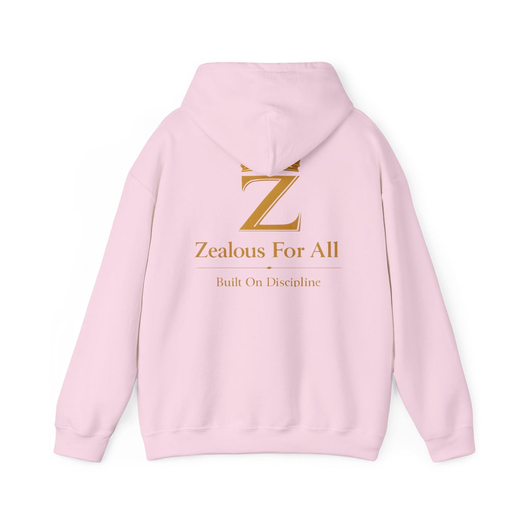 Zealous For All Hoodie — Gold Front Logo Sweatshirt - Zealous For All