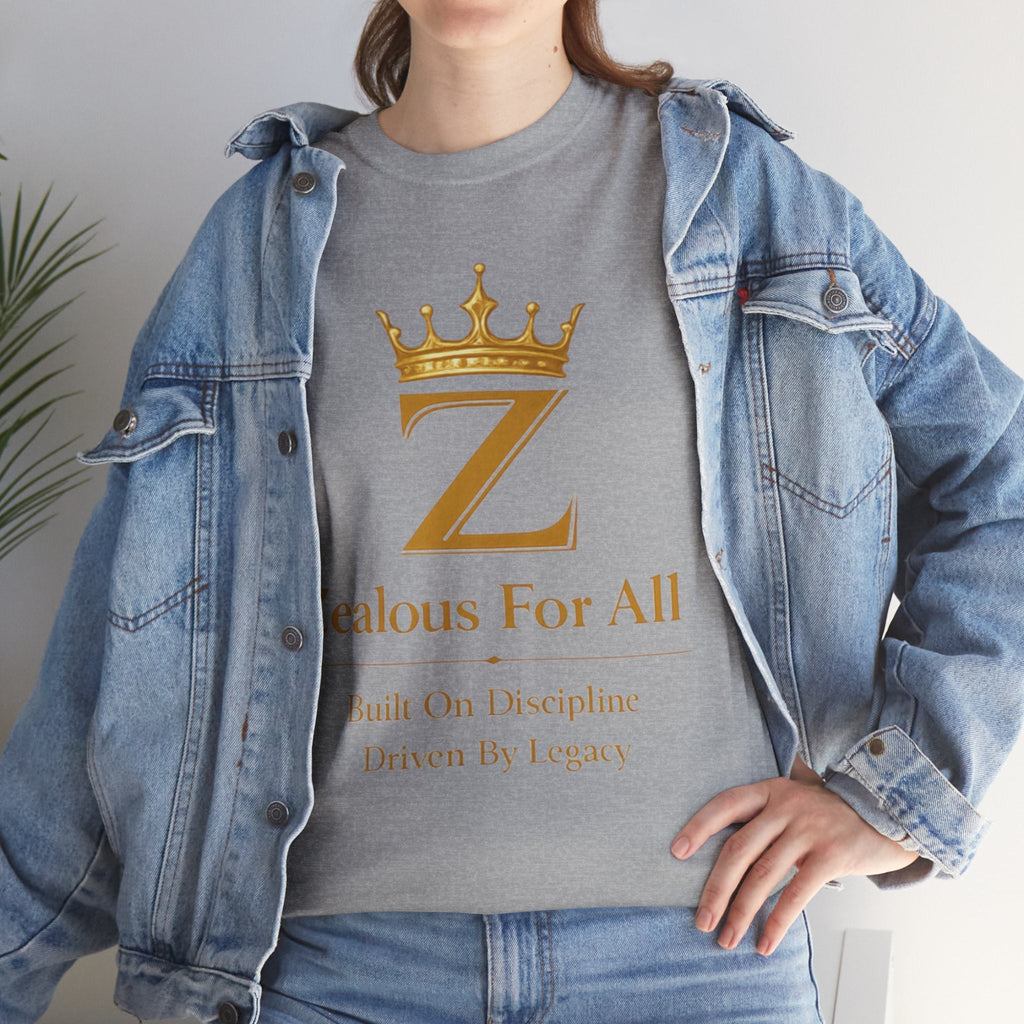 Unisex Zealous For All T-Shirt (Gold Logo) Printify
