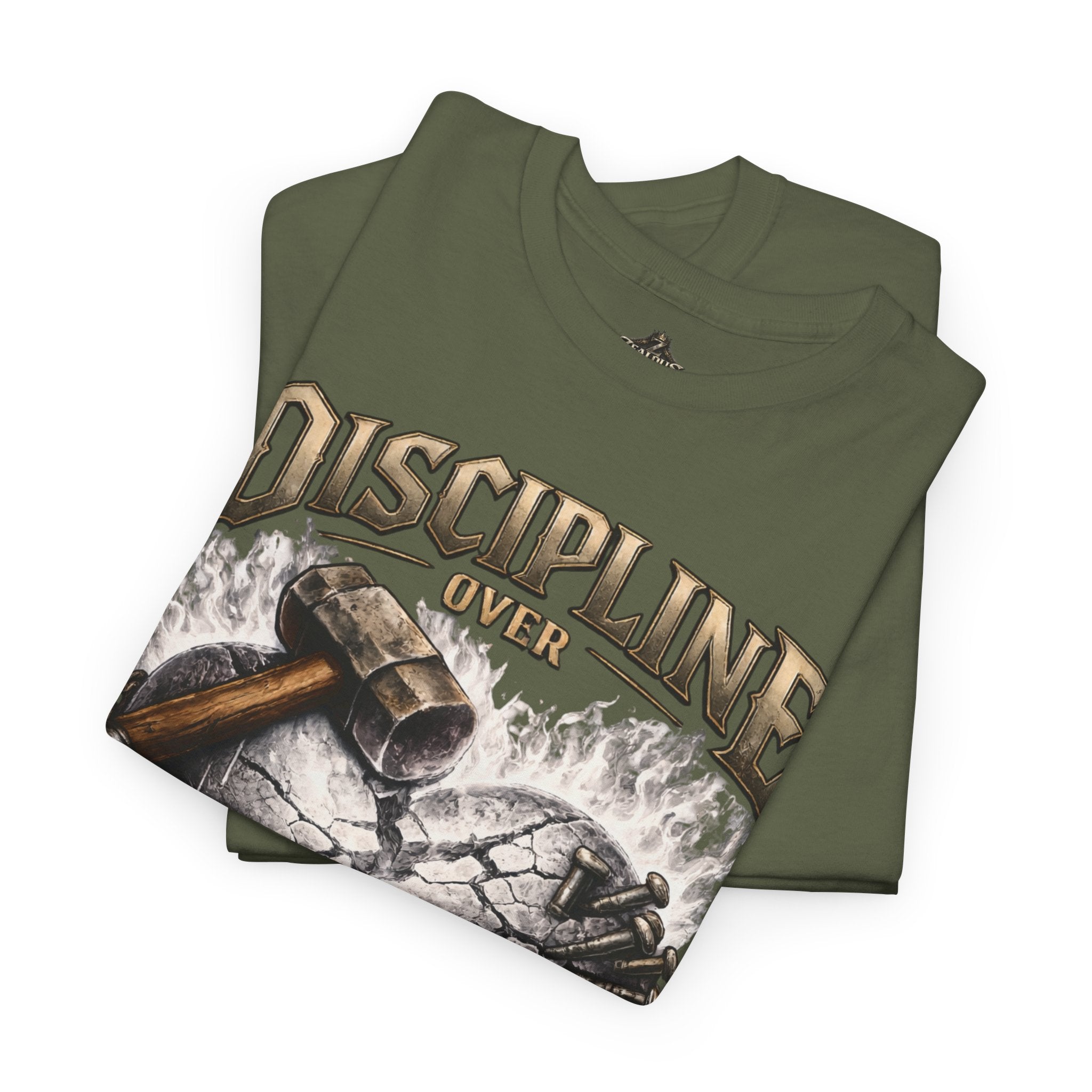 Adult Discipline Over Emotions Graphic T-Shirt (White Heart)