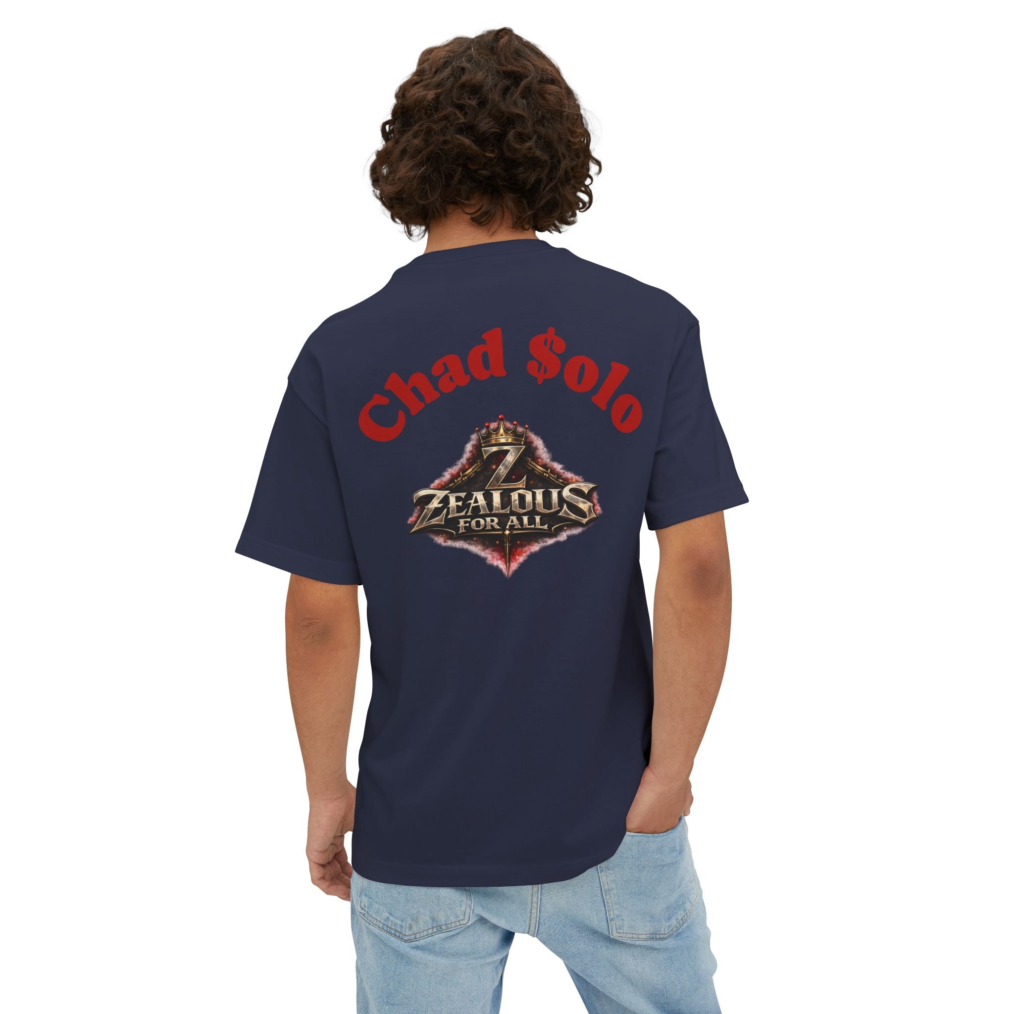 CEO CHAD EDITION *Oversized* Discipline Over Emotions Graphic Tee (Red Heart) Printify
