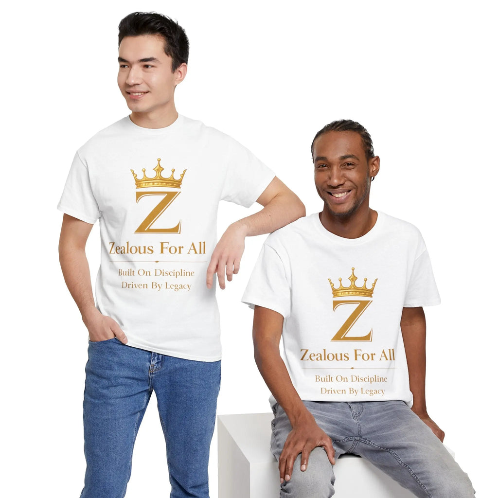 Unisex Zealous For All T-Shirt (Gold Logo (with Back logo) T-shirt) Printify