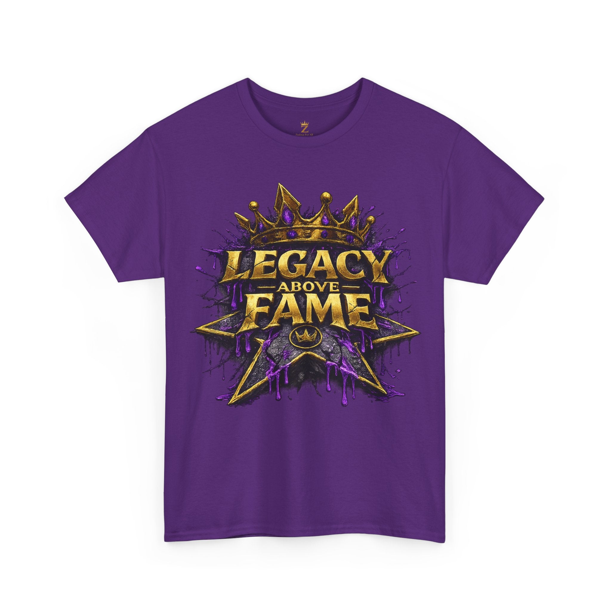 Adult Legacy Above Fame Graphic T-Shirt (Purple Drip) - Zealous For All
