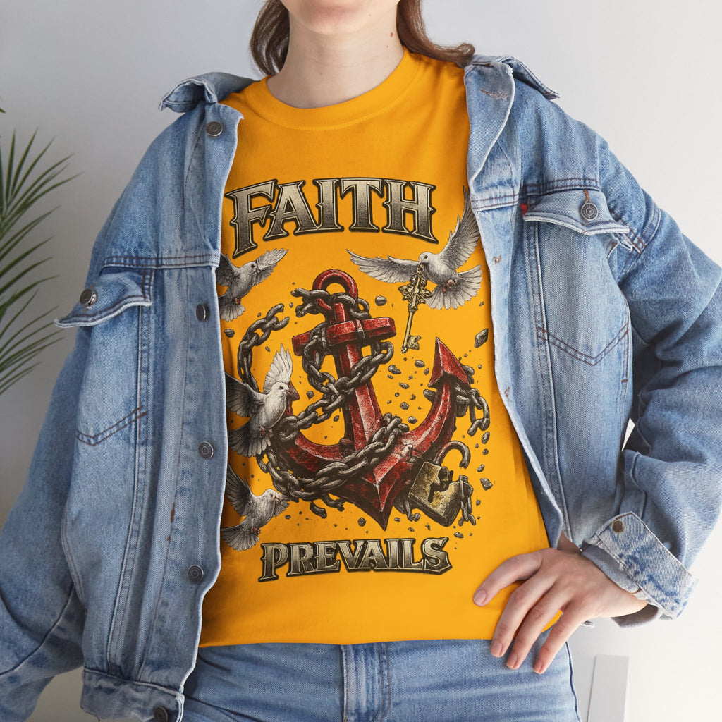 Adult Faith Prevails T‑Shirt (Red Anchor) Printify