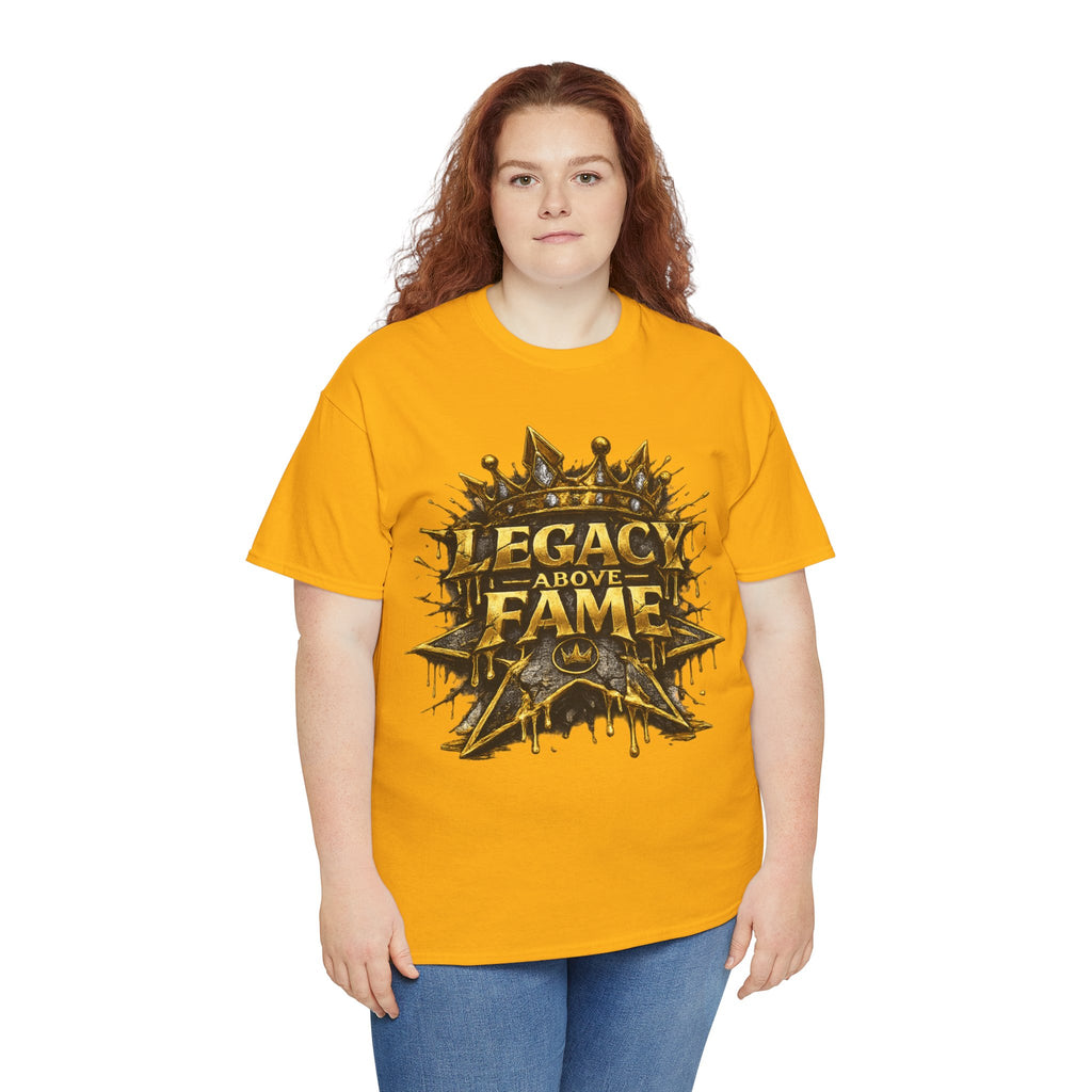 Adult Legacy Above Fame Graphic T-Shirt (Gold Drip) - Zealous For All