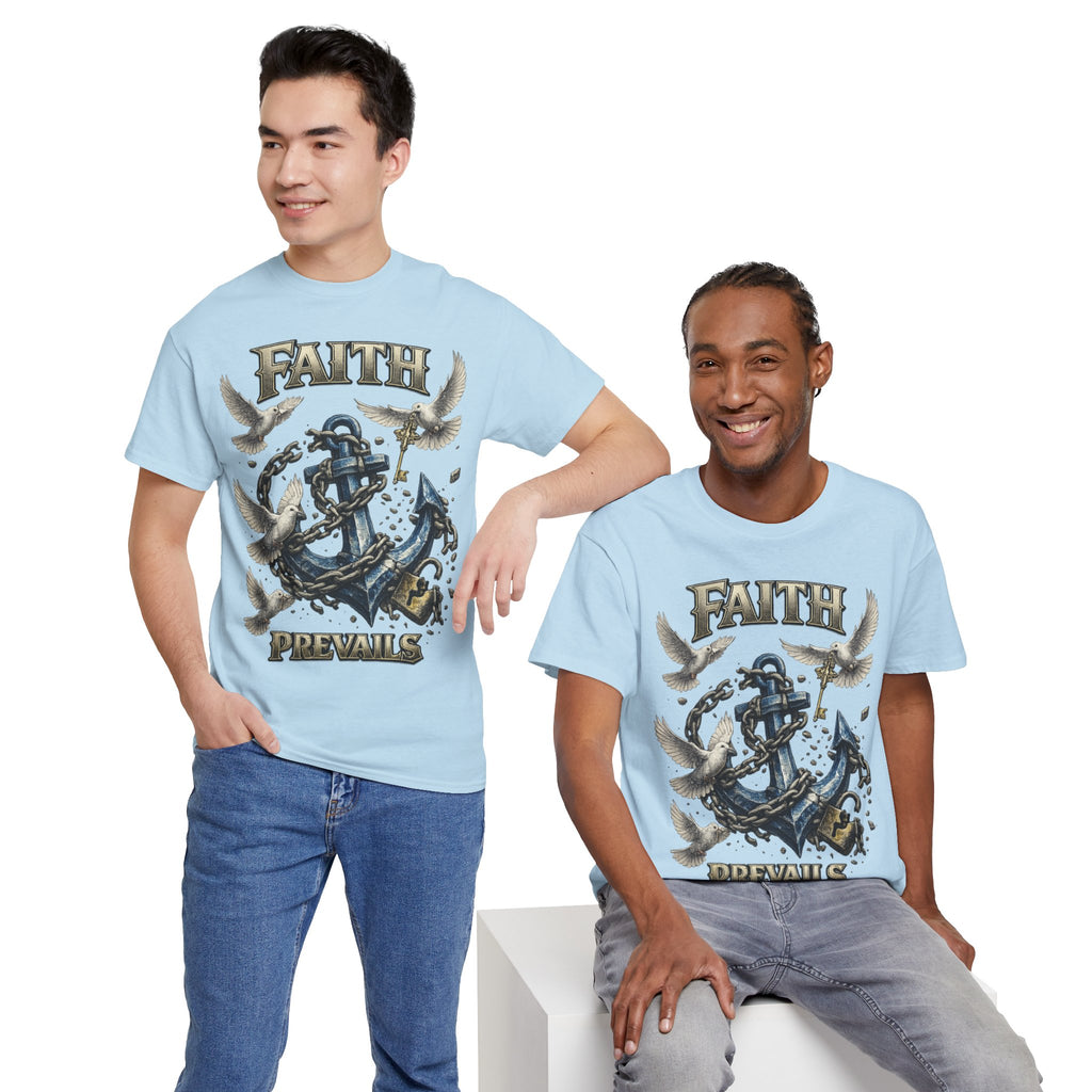 Adult Faith Prevails T‑Shirt (Blue Anchor) Printify