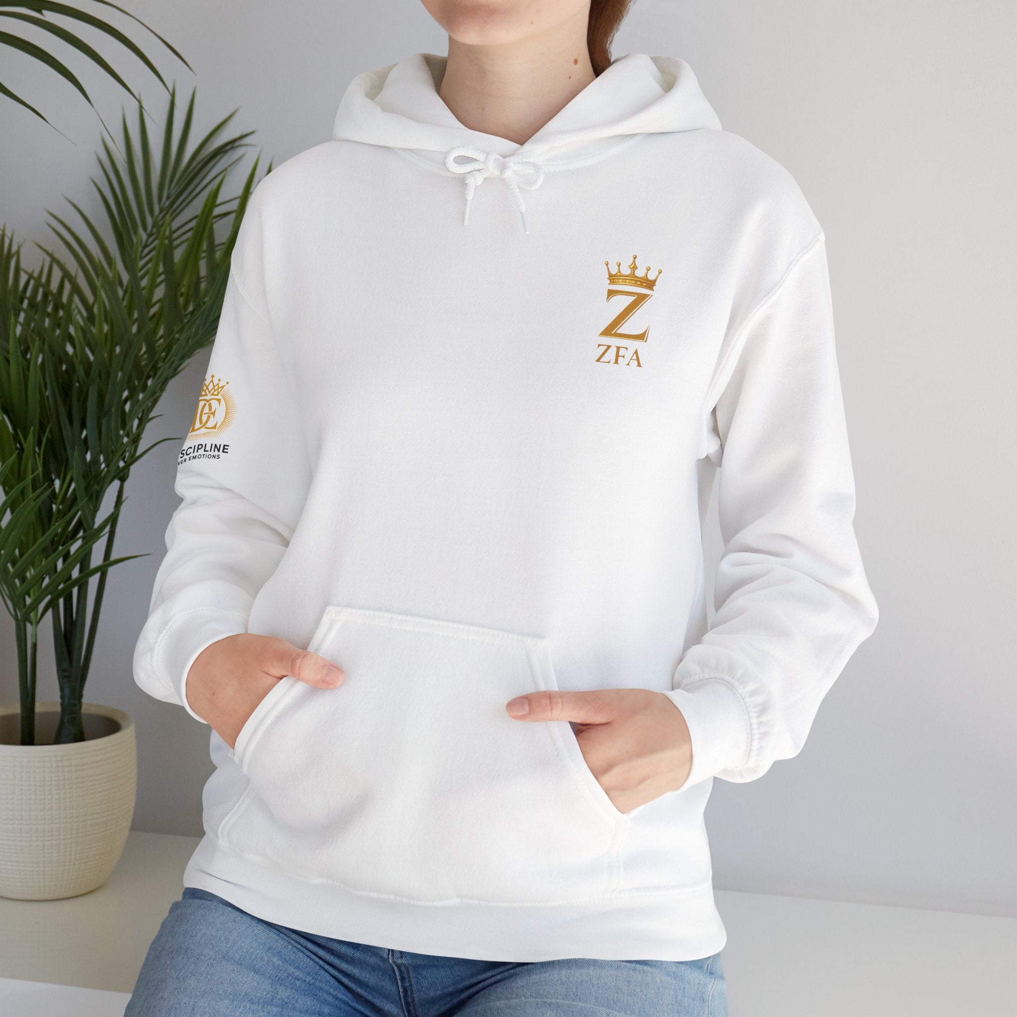 Zealous For All Crown Z Hoodie — Premium White Logo Sweatshirt - Zealous For All