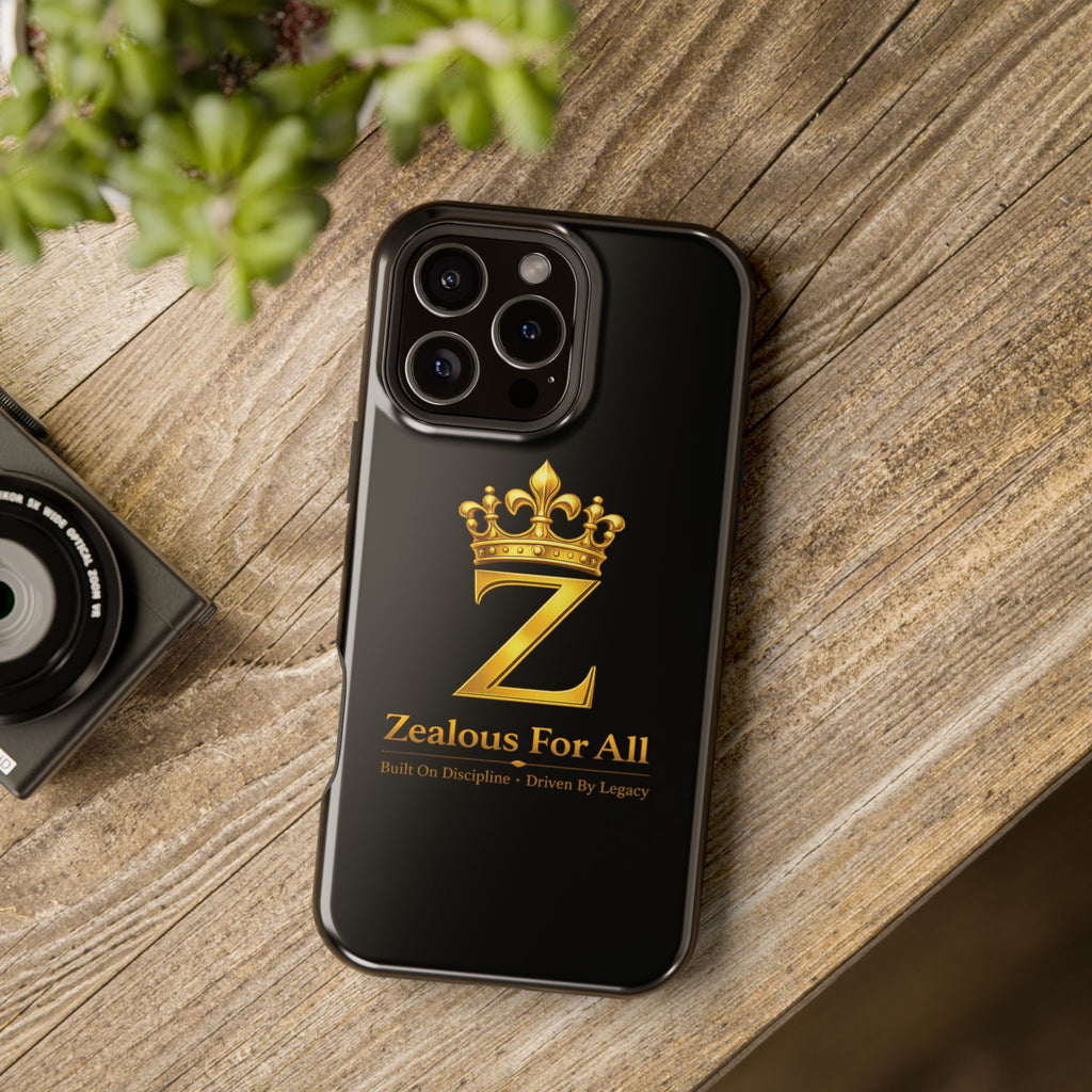 ZFA Phone Case  — "Zealous For All" Gold Crown Impact-Resistant Case Printify