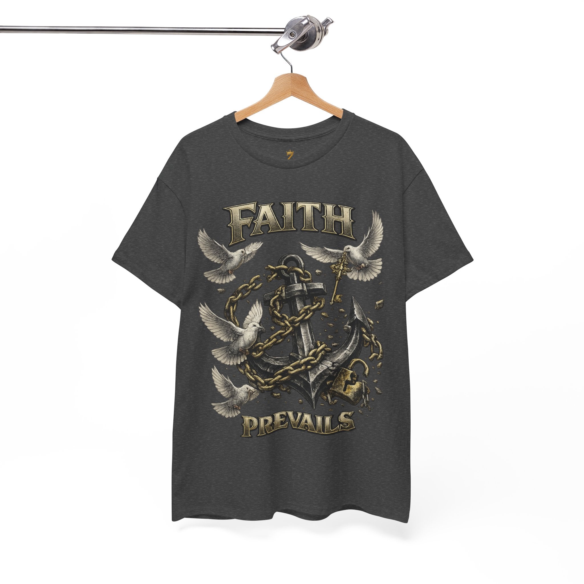 Adult Faith Prevails T‑Shirt (Black Anchor) Printify