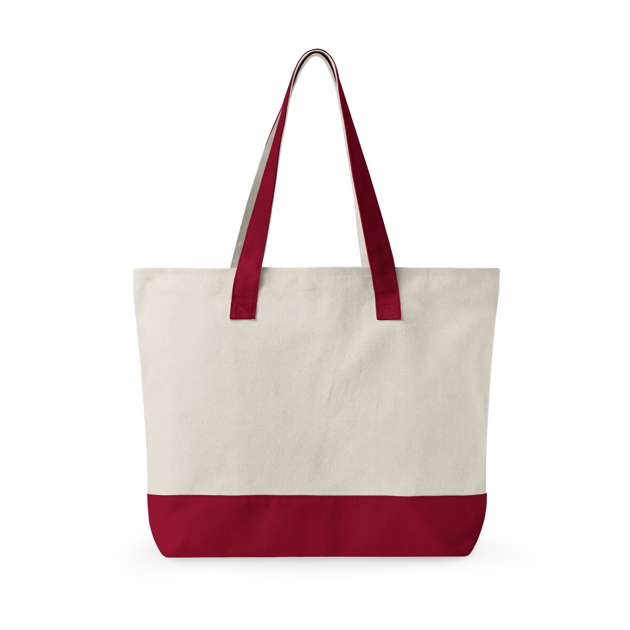 ZFA Crown Canvas Tote (Gold Lettered Zippered Beach & Everyday Bag) Printify
