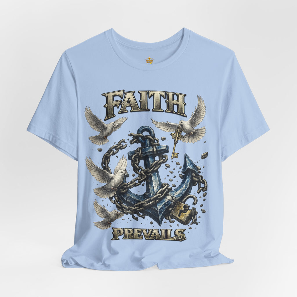 Faith Prevails T‑Shirt (Blue Anchor) Printify